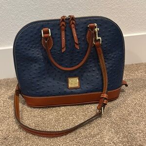 Dooney & Bourke Blue and Brown Handbag
